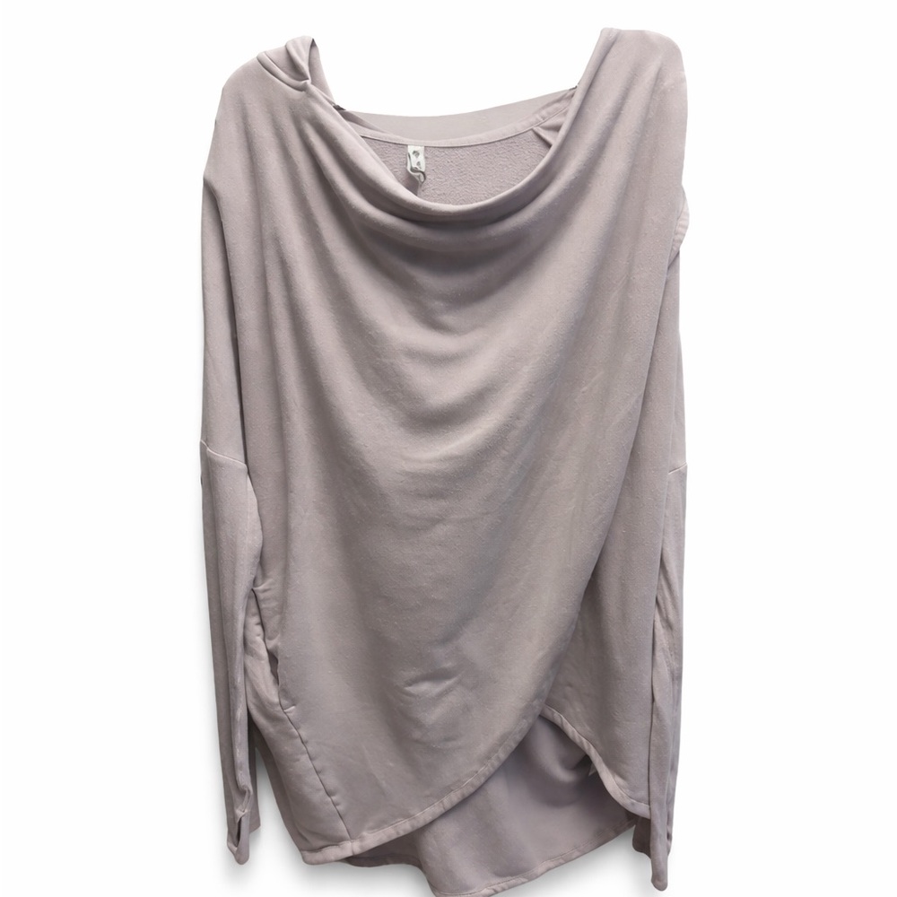 Athleta Cozy Karma Asym Pullover Hoodie – Soft Wrap Cowl Neck Top (Small)